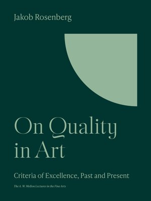 cover image of On Quality in Art